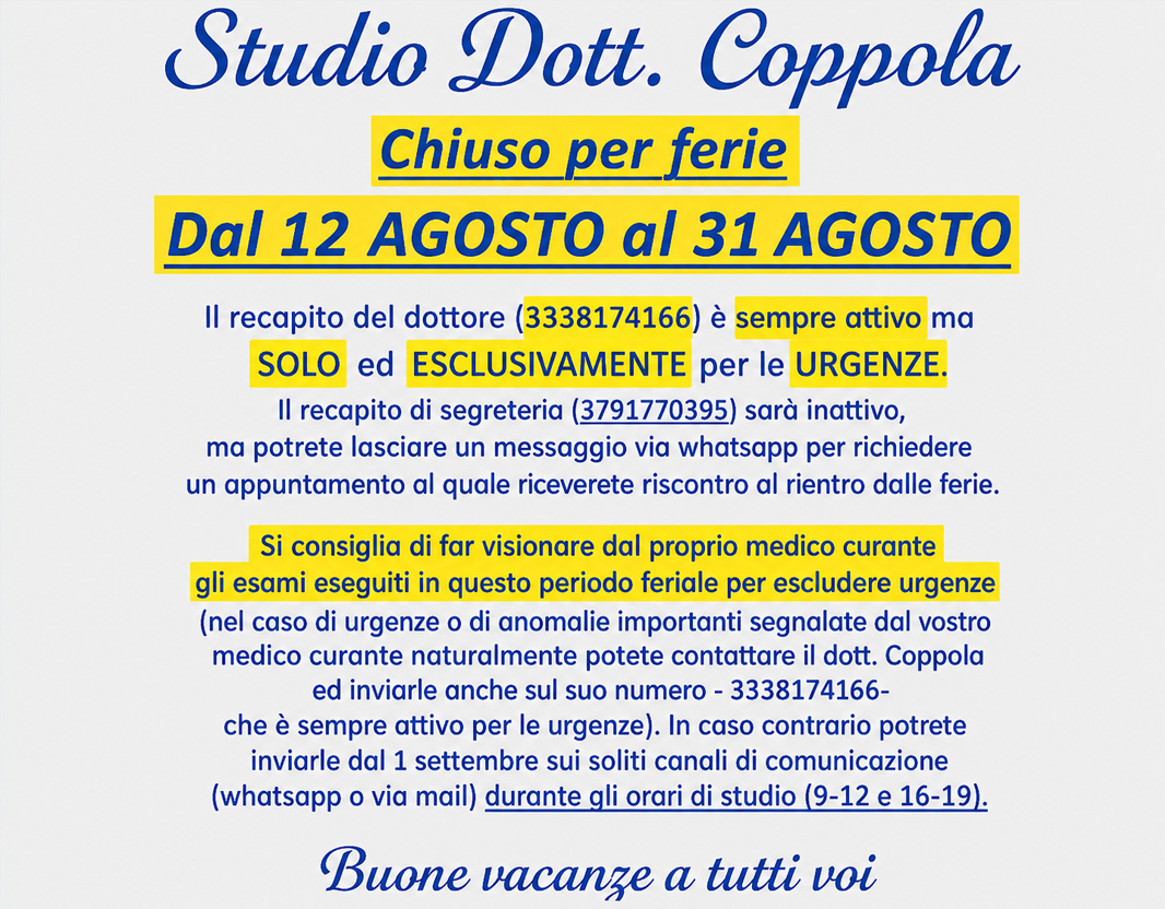 dr Leonardo Coppola - Annunci ai pazienti